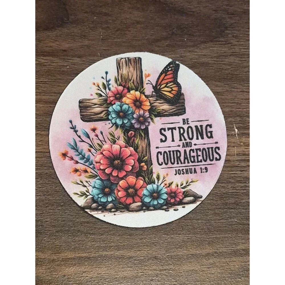 Set a 4 Handcrafted Dragonfly Inspirational Coasters - NWOT